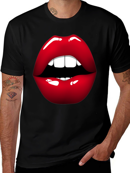 Bold Lip Graphic Tee - Stylish Statement Shirt