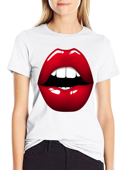 Bold Lip Graphic Tee - Stylish Statement Shirt