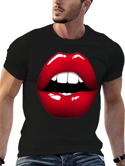 Bold Lip Graphic Tee - Stylish Statement Shirt