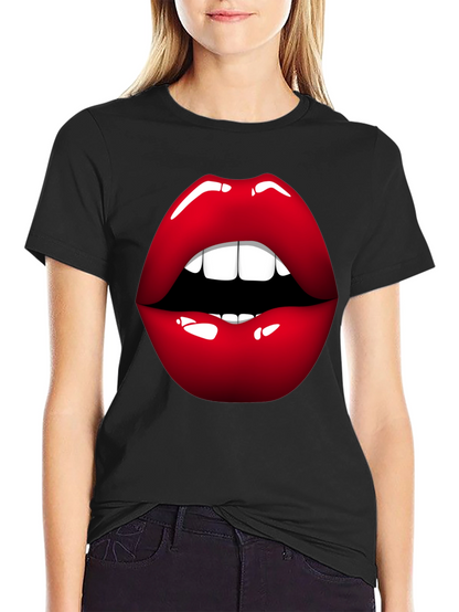 Bold Lip Graphic Tee - Stylish Statement Shirt