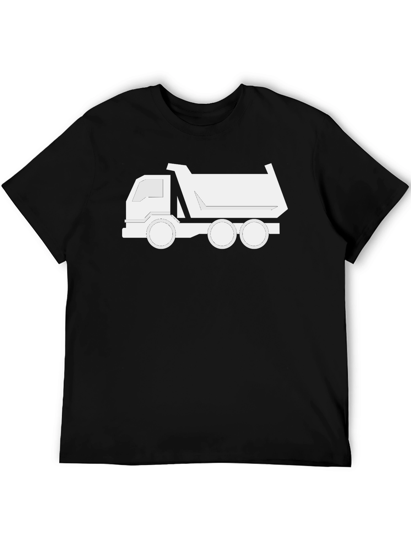Dump Truck Graphic T-Shirt - Classic Black Cotton Tee
