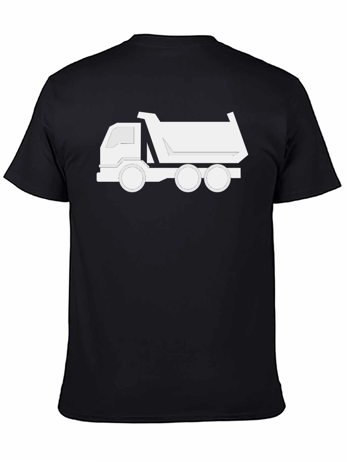 Dump Truck Graphic T-Shirt - Classic Black Cotton Tee