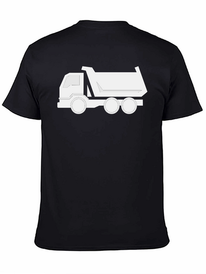 Dump Truck Graphic T-Shirt - Classic Black Cotton Tee