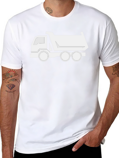 Dump Truck Graphic T-Shirt - Classic Black Cotton Tee