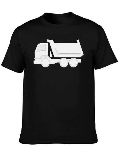 Dump Truck Graphic T-Shirt - Classic Black Cotton Tee