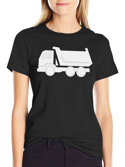 Dump Truck Graphic T-Shirt - Classic Black Cotton Tee