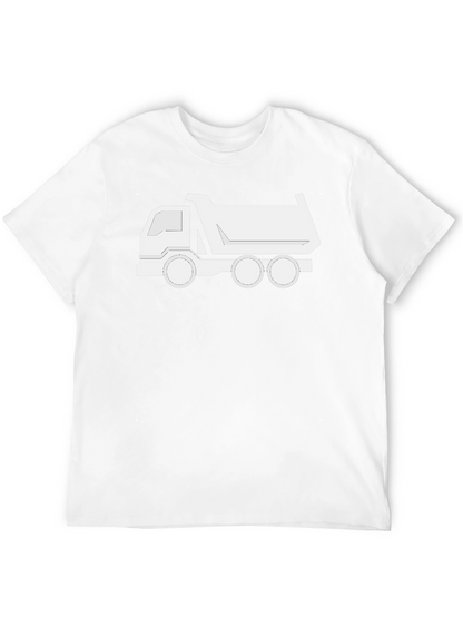 Dump Truck Graphic T-Shirt - Classic Black Cotton Tee