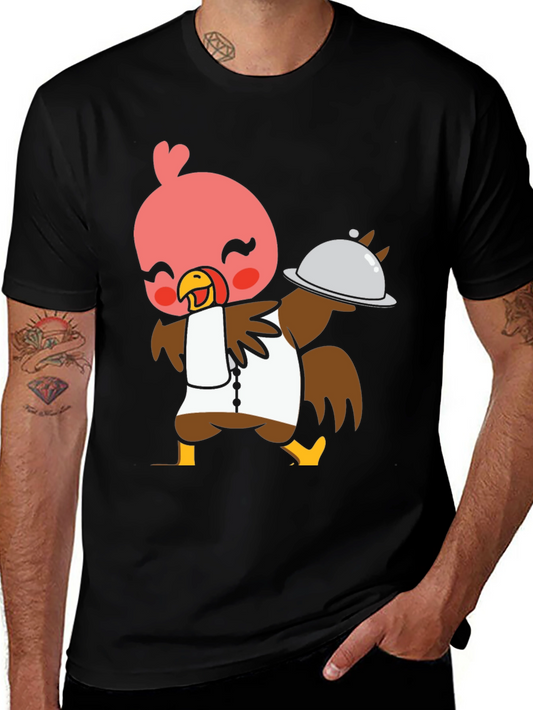 Chef Turkey T-Shirt - Cute Cartoon Bird Design