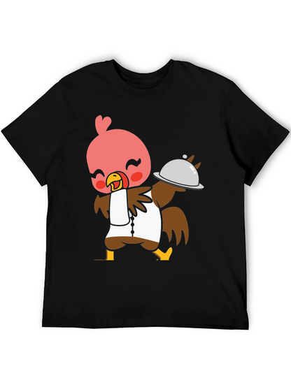 Chef Turkey T-Shirt - Cute Cartoon Bird Design