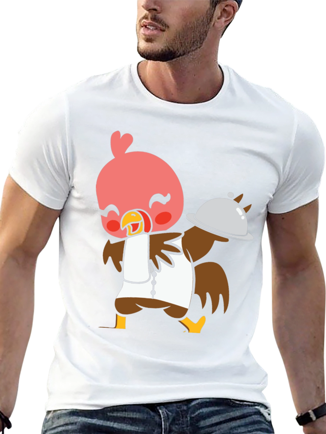 Chef Turkey T-Shirt - Cute Cartoon Bird Design