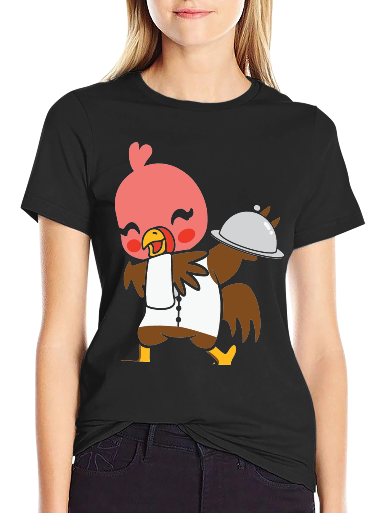 Chef Turkey T-Shirt - Cute Cartoon Bird Design