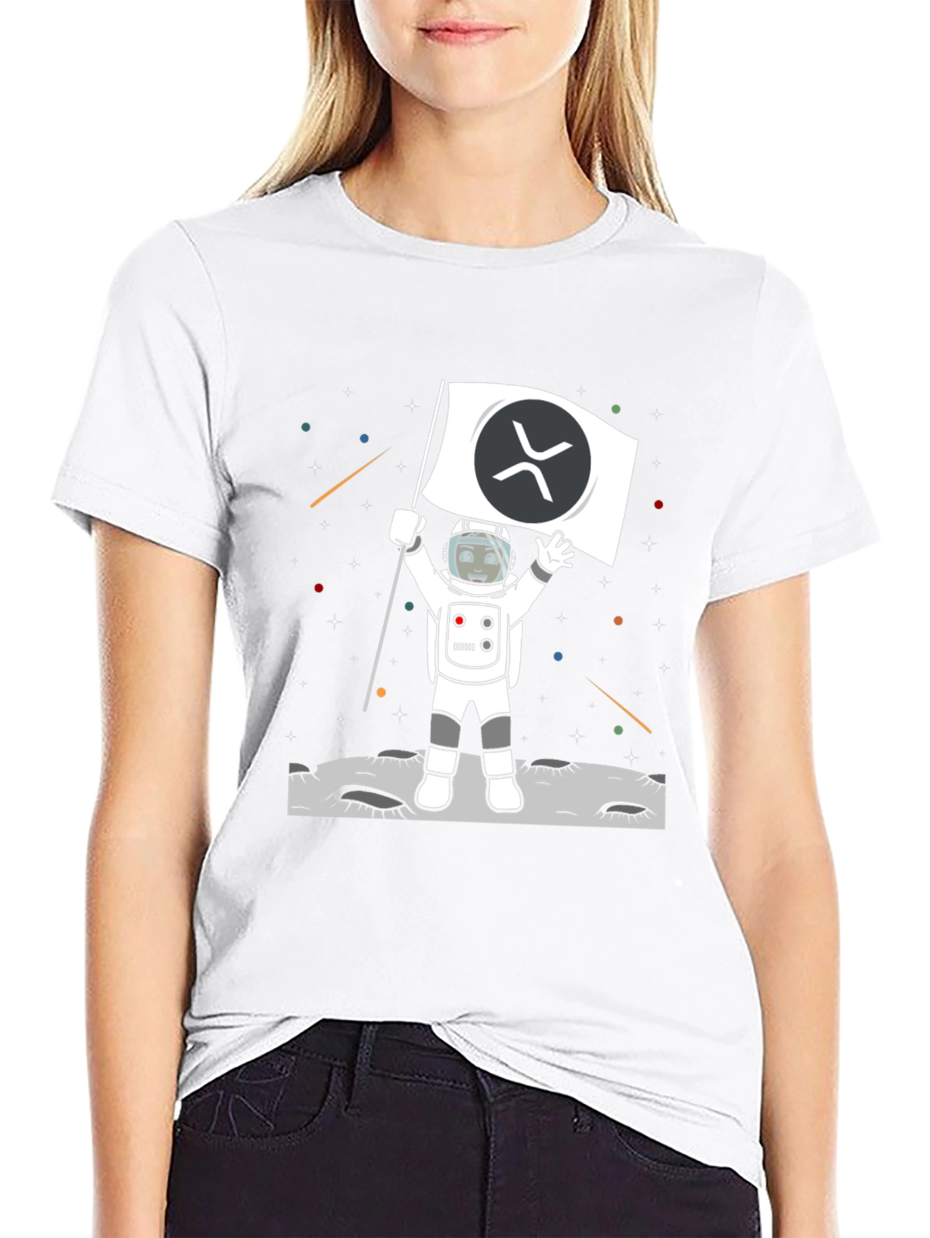 Ripple XRP Crypto Astronaut T-Shirt - To the Moon!