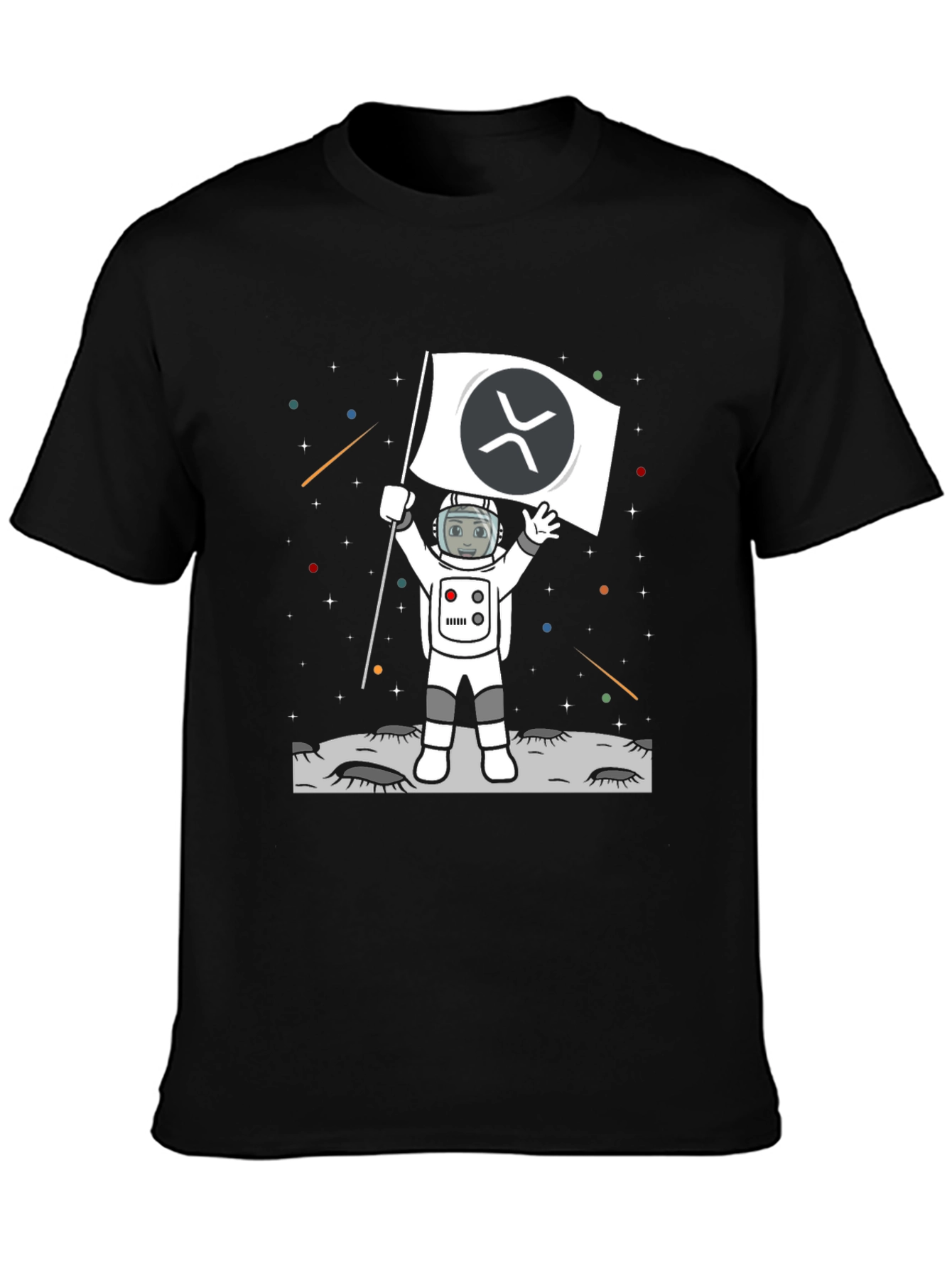 Ripple XRP Crypto Astronaut T-Shirt - To the Moon!