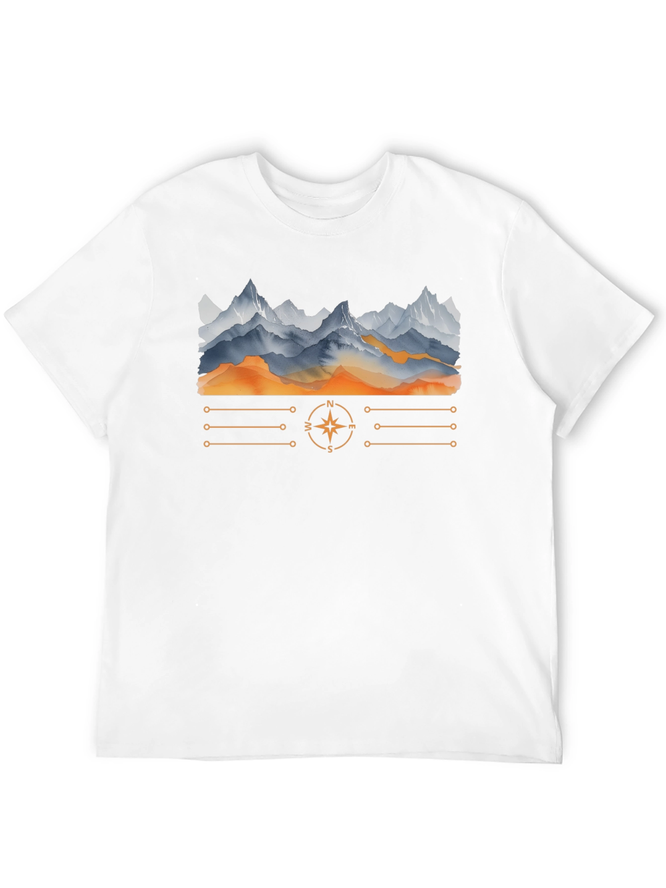 Mountain Compass Graphic T-Shirt - Adventure Awaits!