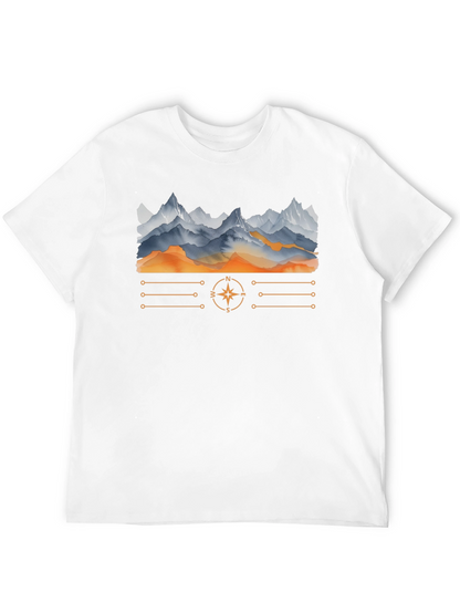 Mountain Compass Graphic T-Shirt - Adventure Awaits!