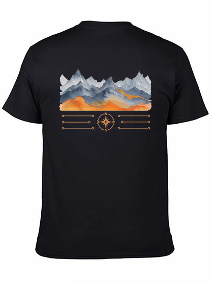 Mountain Compass Graphic T-Shirt - Adventure Awaits!