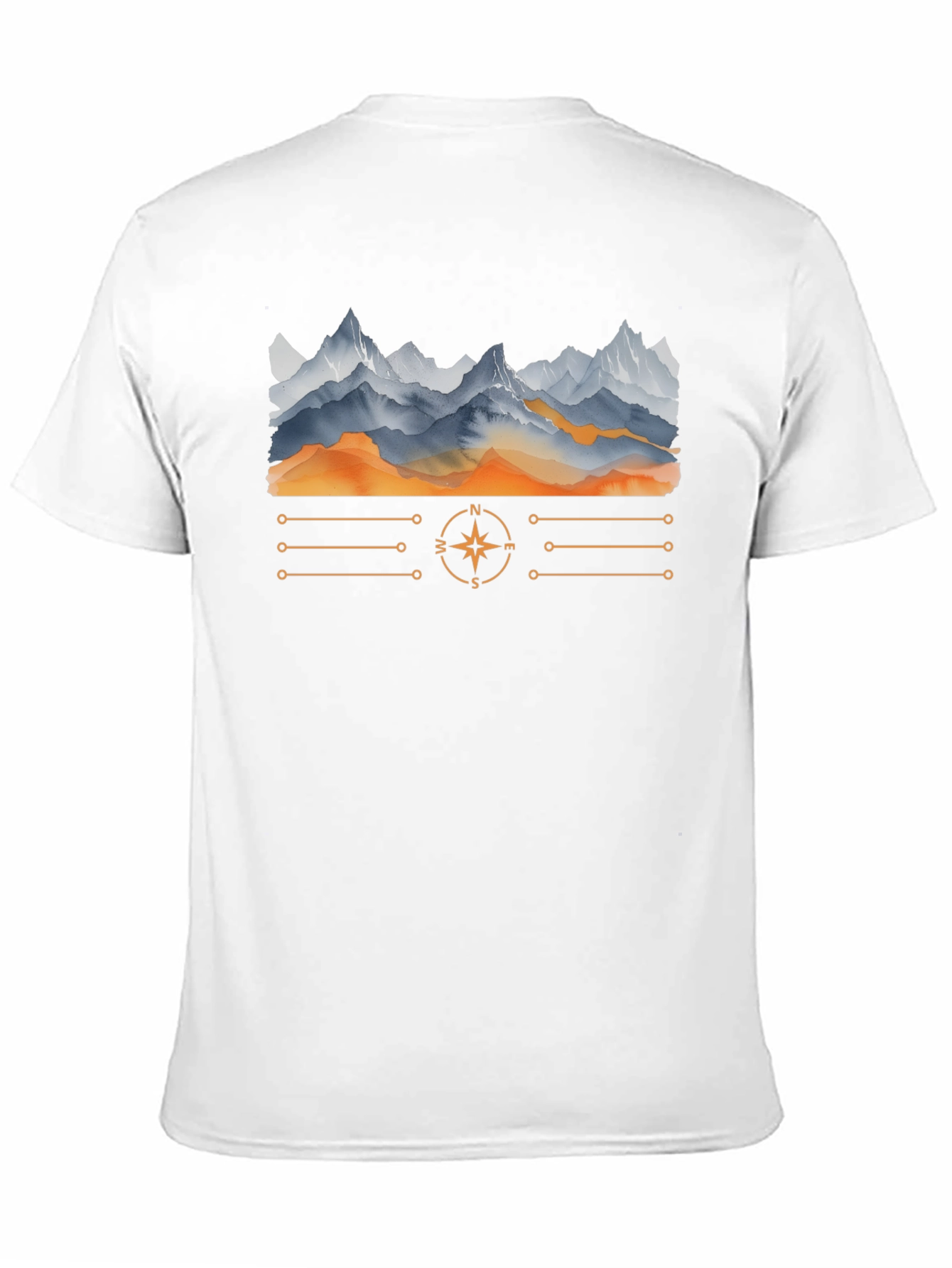 Mountain Compass Graphic T-Shirt - Adventure Awaits!
