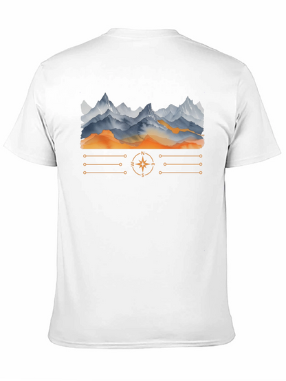Mountain Compass Graphic T-Shirt - Adventure Awaits!