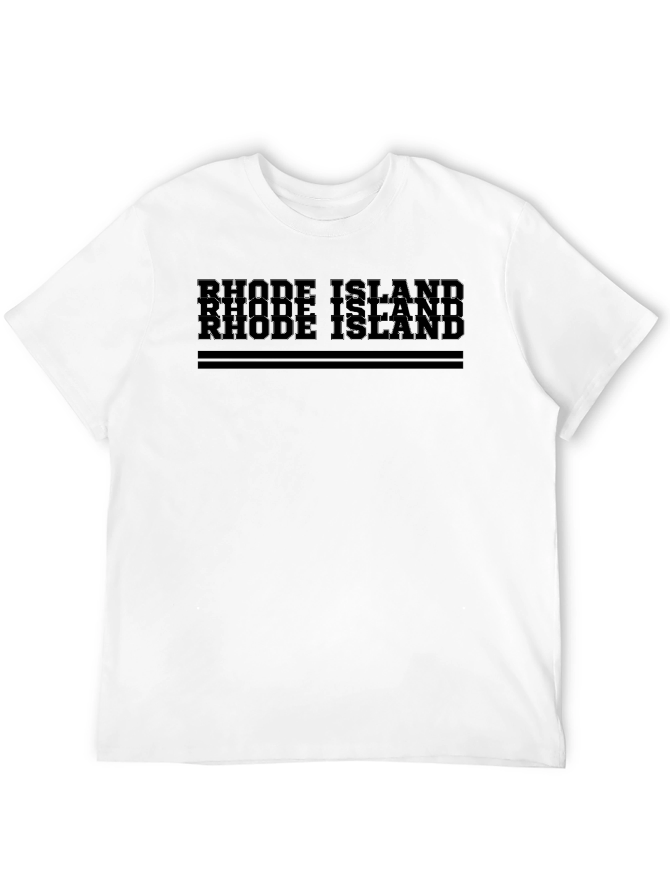 Rhode Island Graphic Print Tee - Mens Black