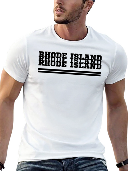 Rhode Island Graphic Print Tee - Mens Black