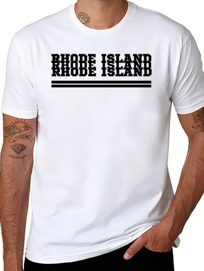 Rhode Island Graphic Print Tee - Mens Black