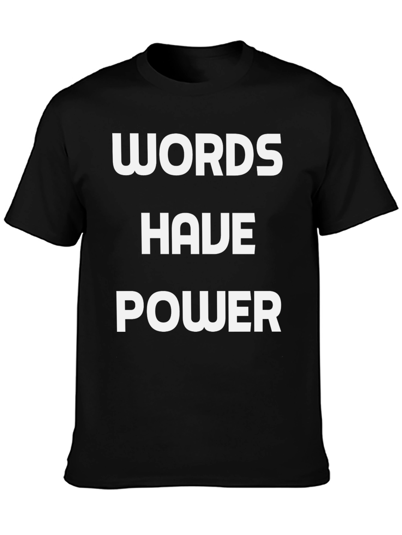 Words Have Power Black Graphic T-Shirt