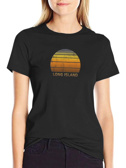 Long Island Sunset T-Shirt - Retro Style