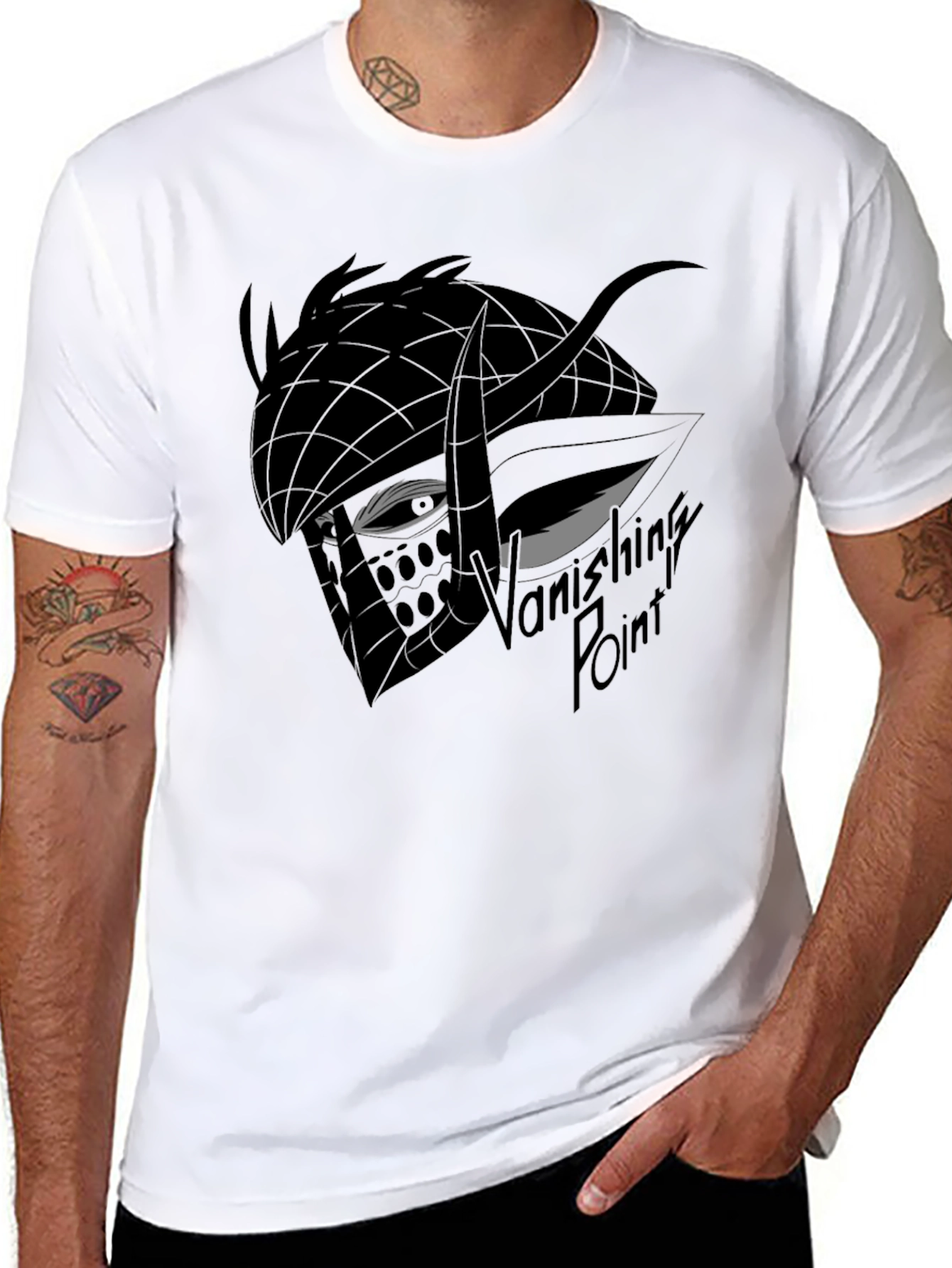 Vanishing Point Graphic Tee - Black