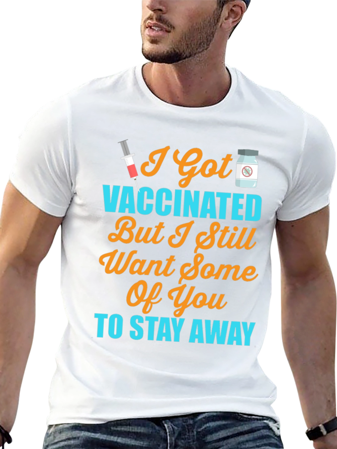 Vaccinated Stay Away Novelty T-Shirt