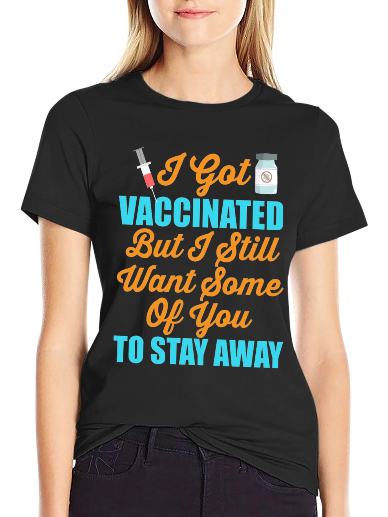 Vaccinated Stay Away Novelty T-Shirt
