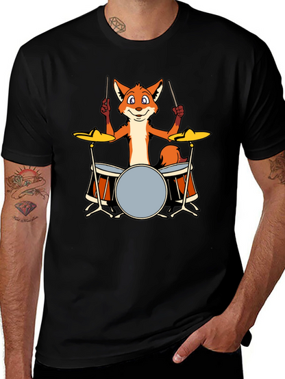 Fox Drummer T-Shirt - Black