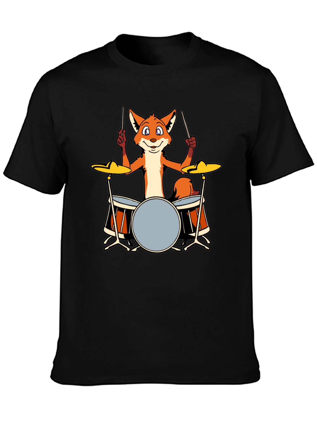 Fox Drummer T-Shirt - Black