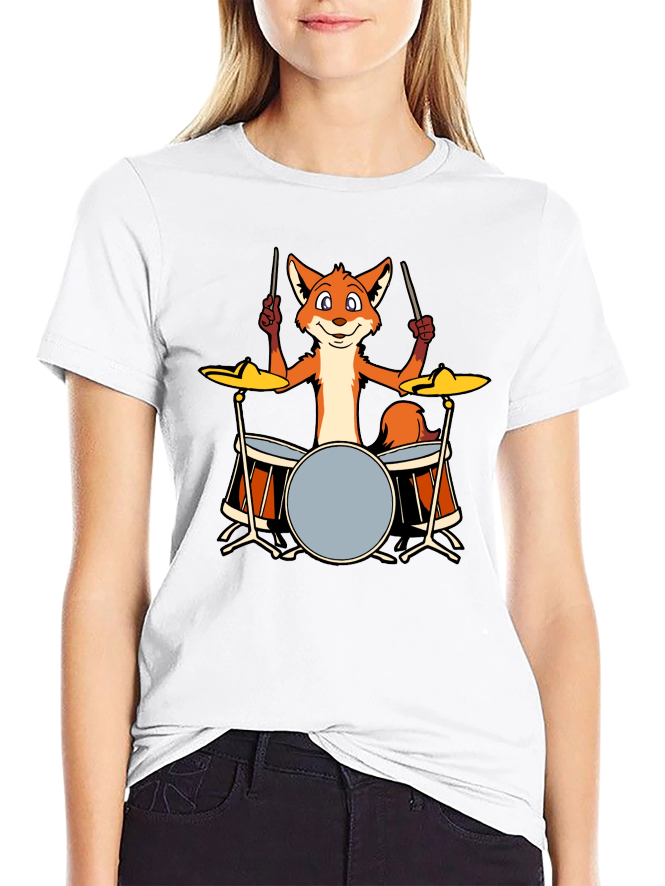 Fox Drummer T-Shirt - Black