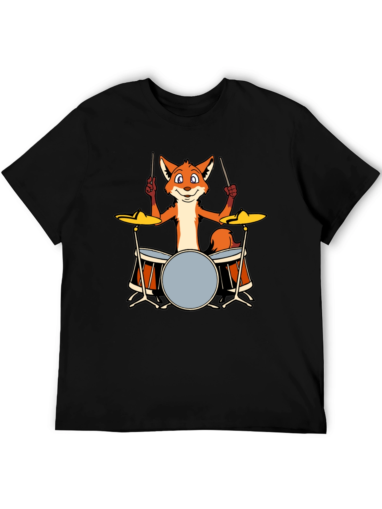Fox Drummer T-Shirt - Black