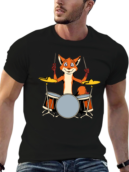 Fox Drummer T-Shirt - Black