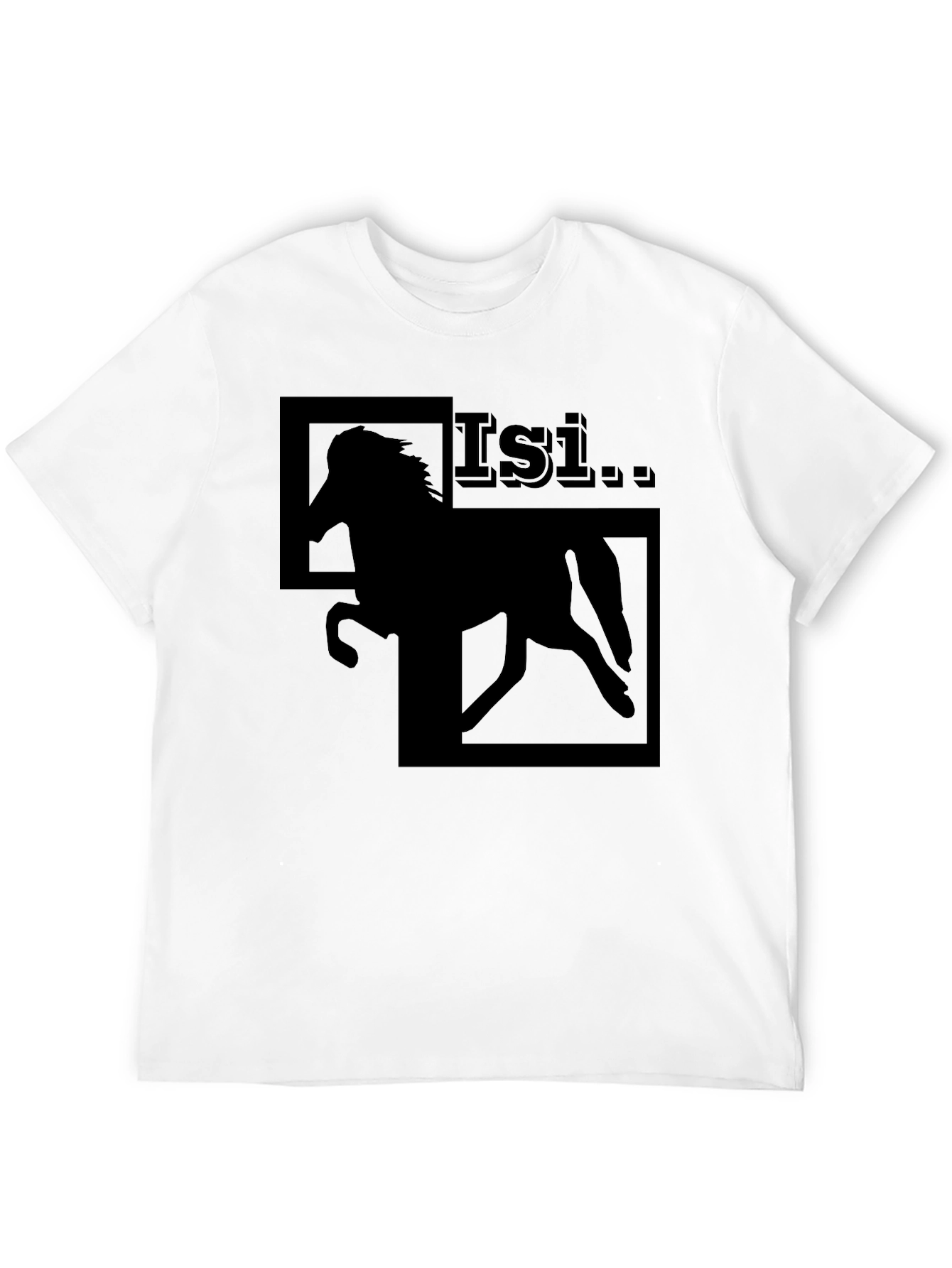 Black Horse Graphic T-Shirt - Isi Stallion Design