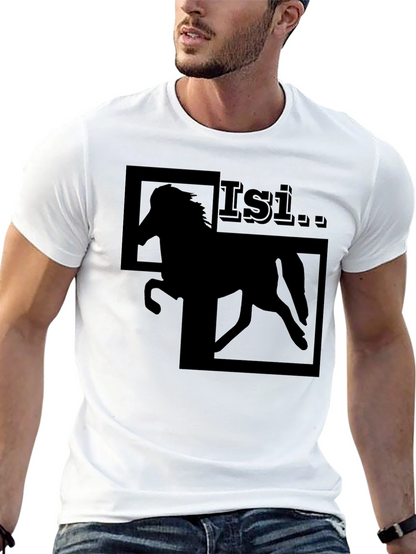 Black Horse Graphic T-Shirt - Isi Stallion Design