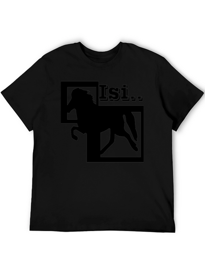 Black Horse Graphic T-Shirt - Isi Stallion Design