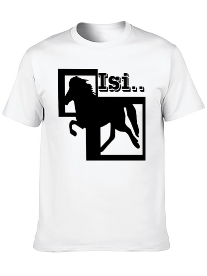 Black Horse Graphic T-Shirt - Isi Stallion Design