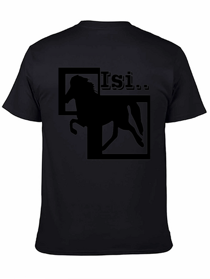 Black Horse Graphic T-Shirt - Isi Stallion Design