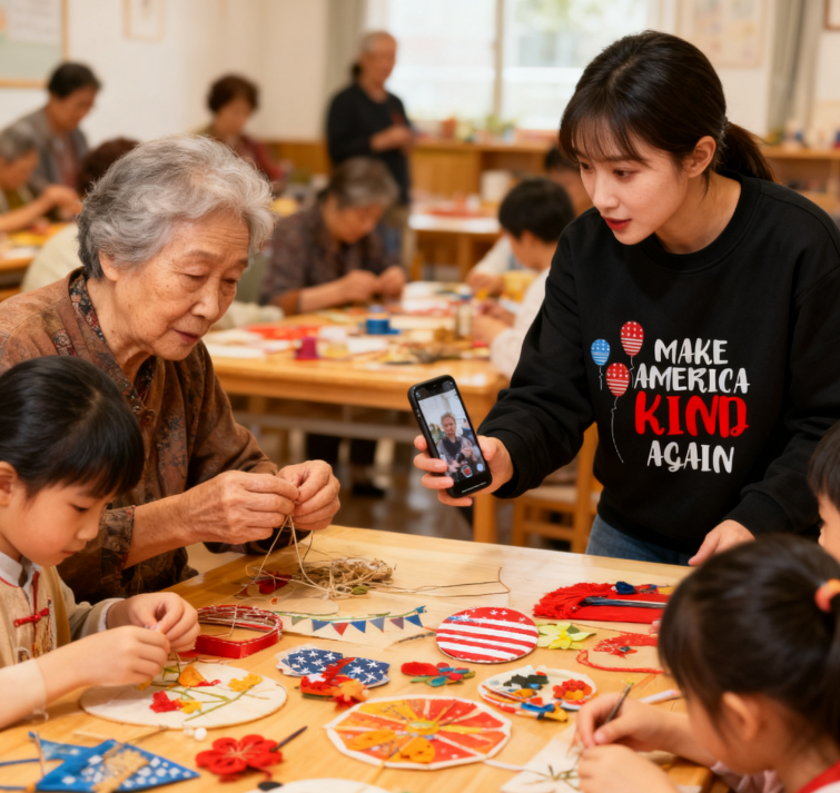"Make America Kind Again" Gentle Patriotic Kindness Sweatshirt