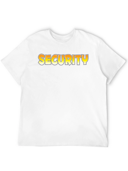 Security Graphic Tee - Black Cotton T-Shirt