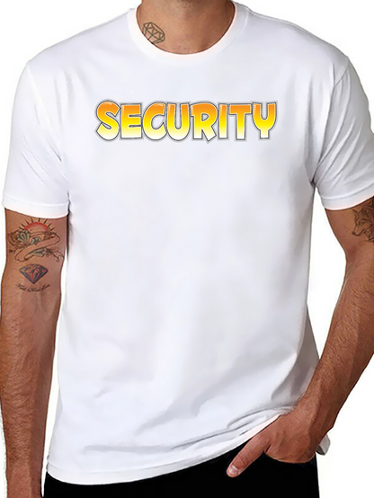 Security Graphic Tee - Black Cotton T-Shirt