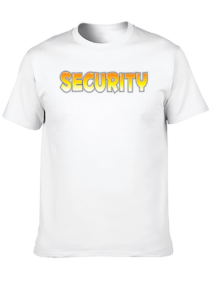 Security Graphic Tee - Black Cotton T-Shirt