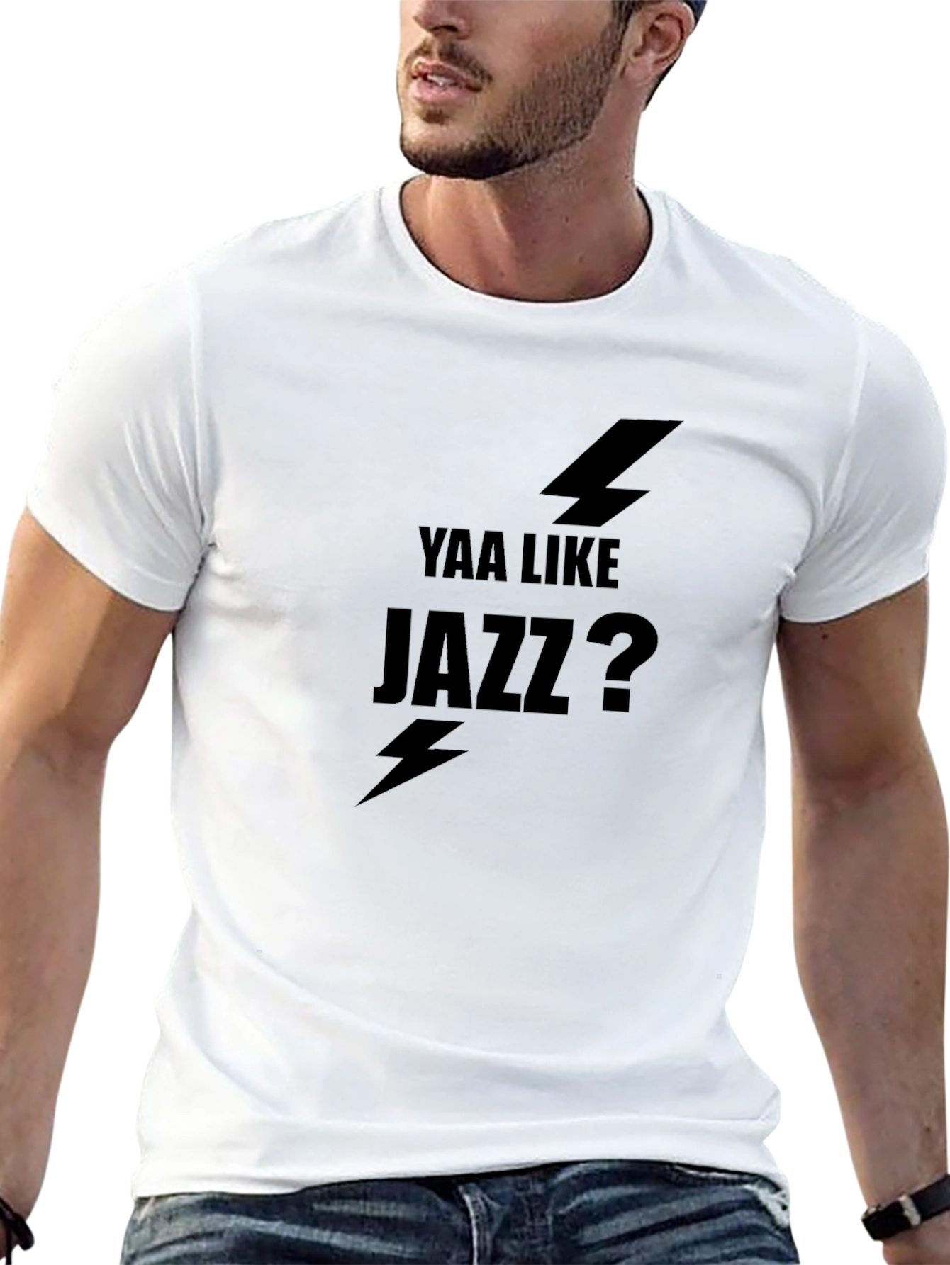 Yaa Like Jazz? Black Graphic Tee