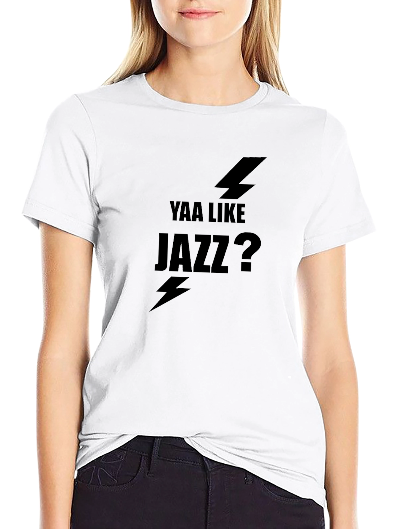 Yaa Like Jazz? Black Graphic Tee
