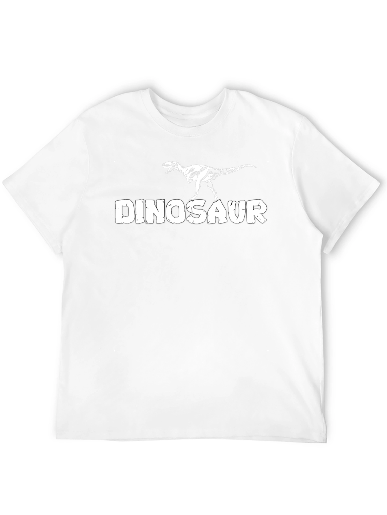Dinosaur Graphic Tee - Black Cotton T-Shirt