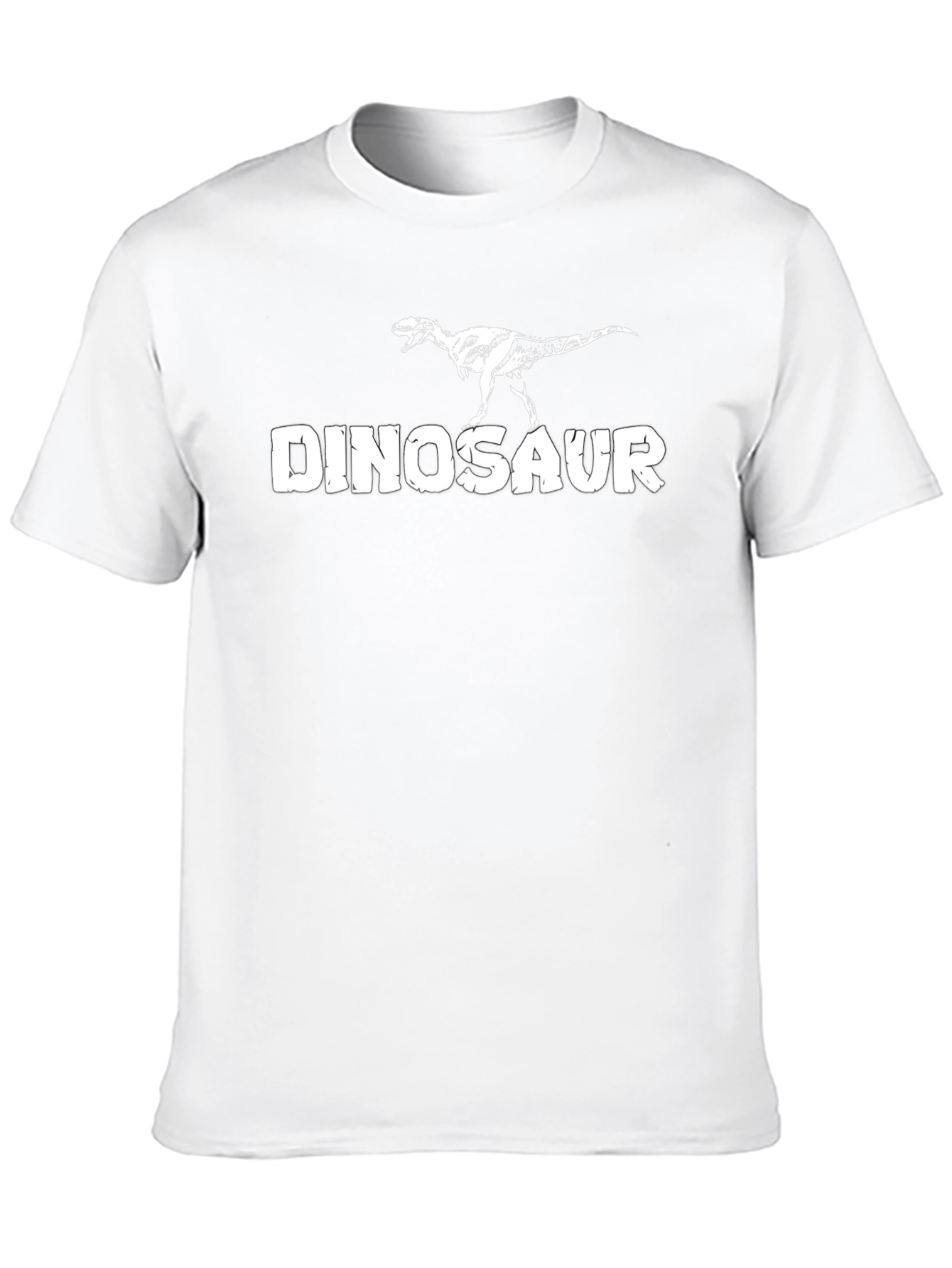 Dinosaur Graphic Tee - Black Cotton T-Shirt