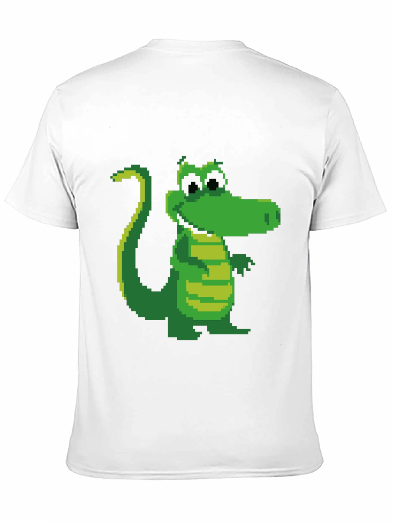 Pixel Crocodile Black T-Shirt