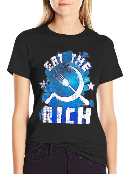 Eat the Rich T-Shirt - Distressed Graphic Tee